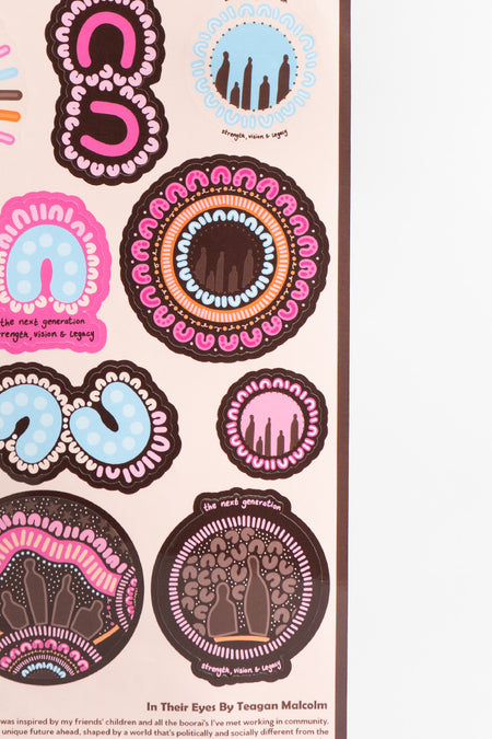 In Their Eyes NAIDOC 2025 A4 Sticker Pack