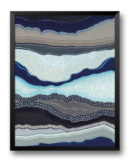 Garra-Goon (Ocean) Sand Free Premium Quilted Picnic Rug (150cm x 200cm)