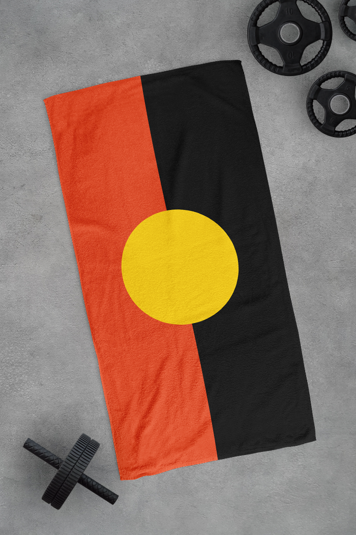 "Raise The Flag" Aboriginal Flag Gym Towel
