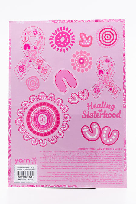 Sacred Women's Way Ribbon A4 Sticker Pack (3 Pack)