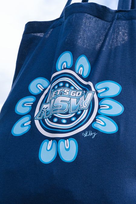 Brotherhood Dark Blue Long Handle Cotton Tote Bag