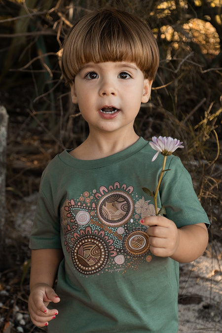 Rebirth Sage Cotton Crew Neck Kids T-Shirt