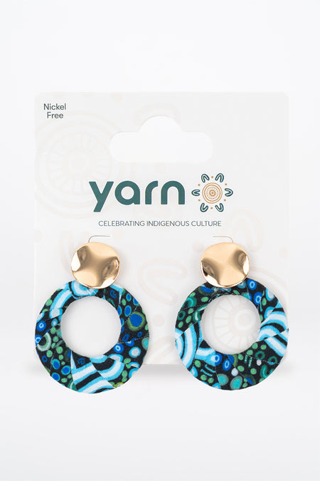 Hopkins River Wrapped Circle Drop Earrings