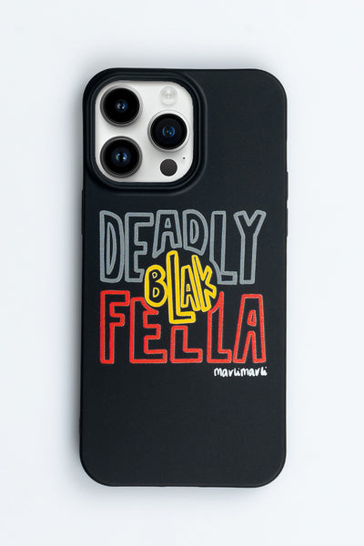 Deadly Blak-Fella Black Printed Phone Case (iPhone/Samsung)