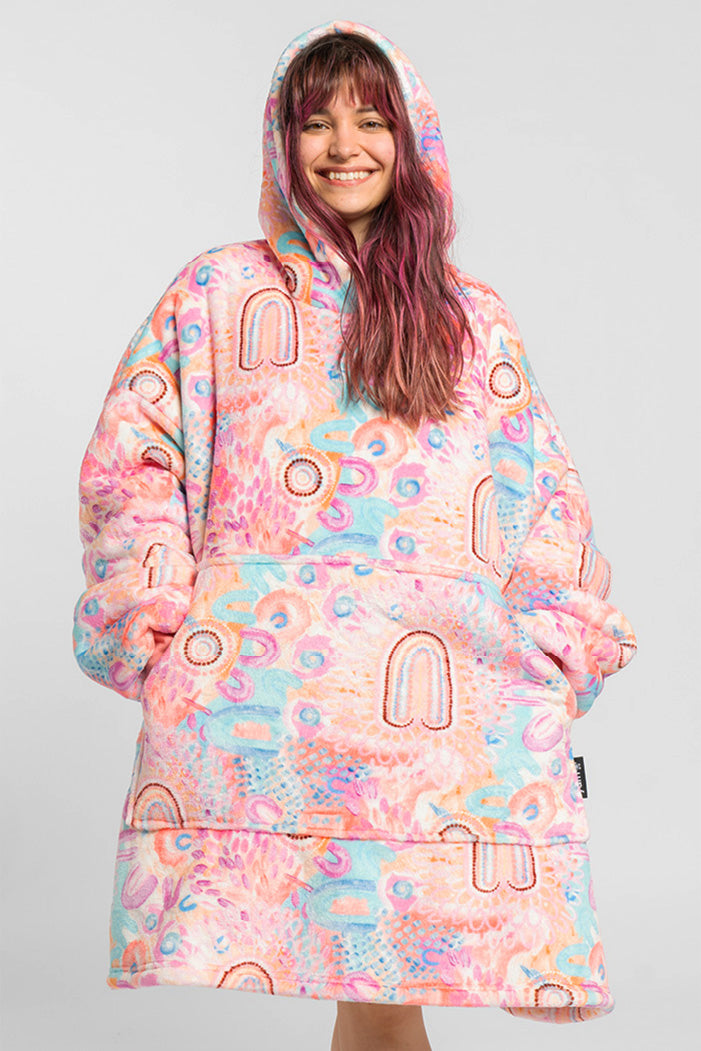 Falling Leaf Rising Bloom Hooded Blanket