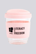 Aboriginal Art Kitchen Warehouse-"Literacy is Freedom" Perfect Pink Keep Cup-Yarn Marketplace