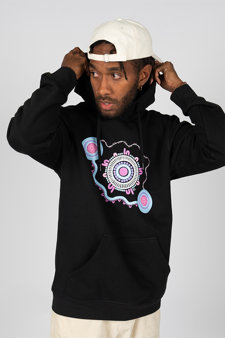 A Woman's Connection Black Premium Cotton Blend Unisex Hoodie