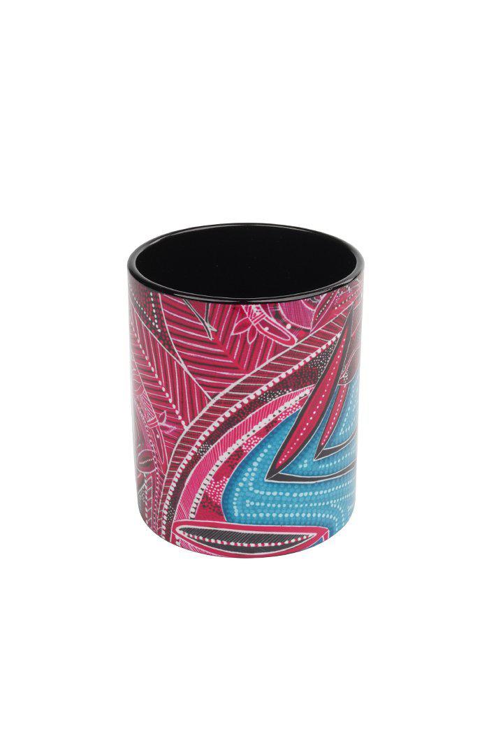 Aboriginal Art Kitchen Warehouse-Kangaroo Dance Ceramic Coffee Mug-Yarn Marketplace