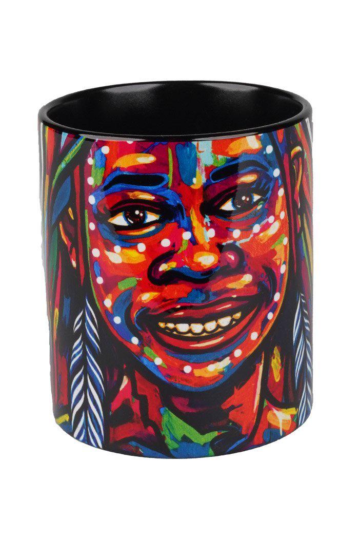 Aboriginal Art Kitchen Warehouse-Nature Girl Spirit Ceramic Coffee Mug-Yarn Marketplace