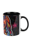 Aboriginal Art Kitchen Warehouse-Luke Mallie Ceramic Coffee Mug Collection (4 Pack)-Yarn Marketplace