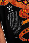 Aboriginal Art Clothing-Maroon Black Cotton Crew Neck Men's T-Shirt-Yarn Marketplace