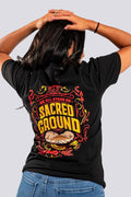 Aboriginal Art Clothing-Vintage Sacred Ground Classic Black Cotton Crew Neck Unisex T-Shirt-Yarn Marketplace