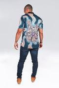Aboriginal Art Clothing-Our Beautiful Country UPF 50 Unisex Polo Shirt-Yarn Marketplace
