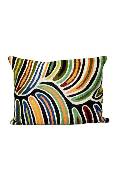 Aboriginal Art Home Decor-Lewis Wool Cushion Cover 30x40 cm-Yarn Marketplace