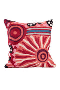 Aboriginal Art Home Decor-Marks Wool Cushion Cover (Pink) 30x30 cm-Yarn Marketplace