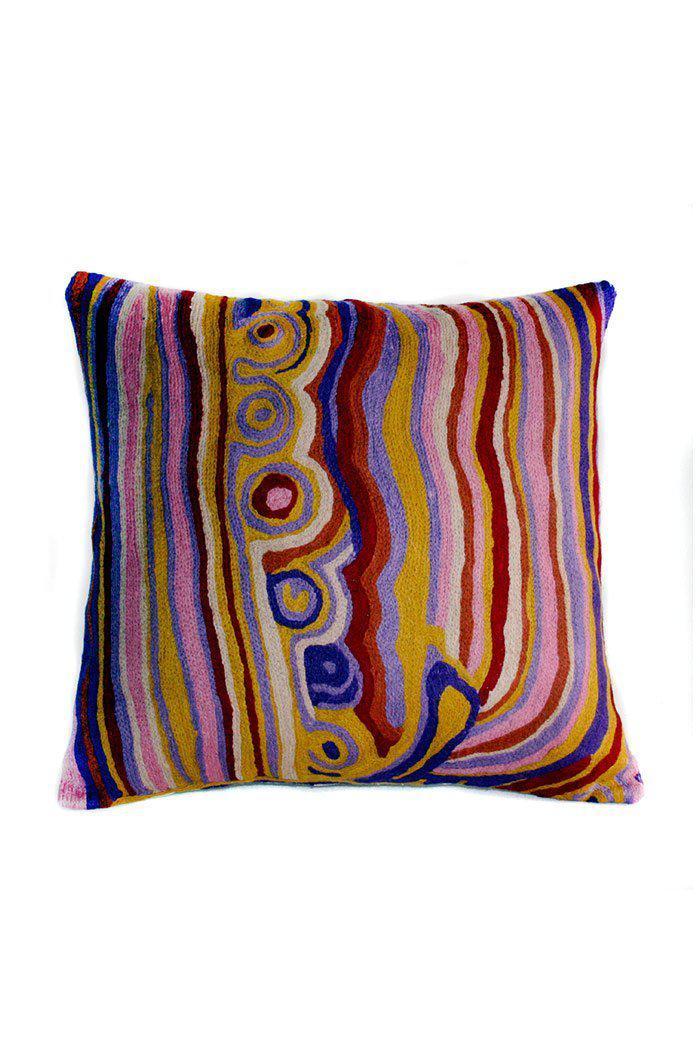 Aboriginal Art Home Decor-Michaels Wool Cushion Cover 40x40 cm-Yarn Marketplace