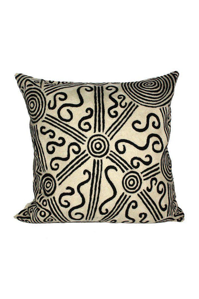 Aboriginal Art Home Decor-Napangardi Wool Cushion Cover 51x51 cm-Yarn Marketplace