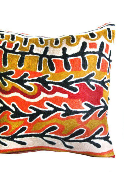Aboriginal Art Home Decor-Nelson Wool Cushion Cover 40x40 cm-Yarn Marketplace
