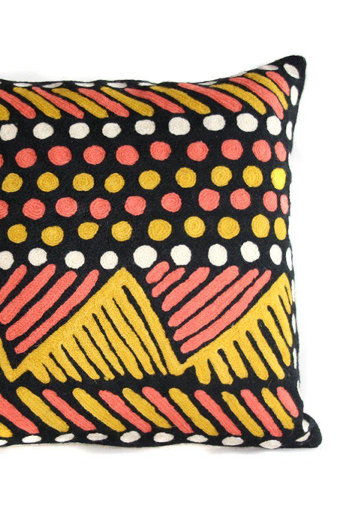 Aboriginal Art Home Decor-Puruntatameri Wool Cushion Cover 30x30 cm-Yarn Marketplace
