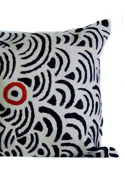 Aboriginal Art Home Decor-Patterson Wool Cushion Cover 40x40 cm-Yarn Marketplace