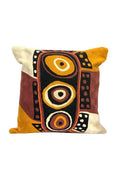 Aboriginal Art Home Decor-Puruntatameri Wool Cushion Cover (Yellow/Cream) 40x40 cm-Yarn Marketplace