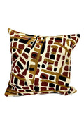 Aboriginal Art Home Decor-Tipuamuntumirri Wool Cushion Cover (Rainbow Serpent) 40x40 cm-Yarn Marketplace