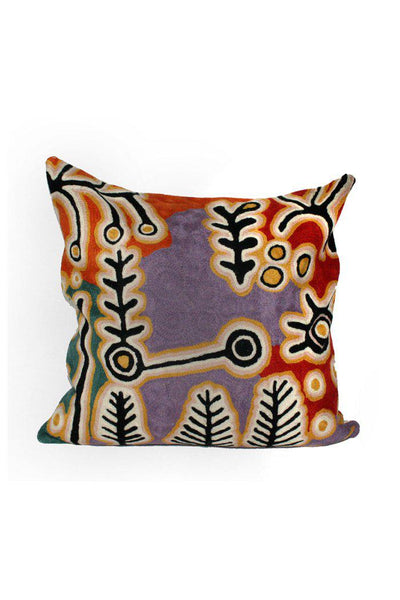Aboriginal Art Home Decor-Stewart Wool Cushion Cover 51x51 cm-Yarn Marketplace