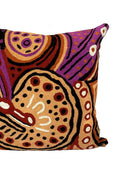 Aboriginal Art Home Decor-Woods Wool Cushion Cover (Purple) 40x40 cm-Yarn Marketplace
