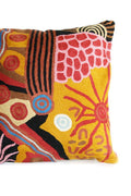 Aboriginal Art Home Decor-Marks Wool Cushion Cover (Yellow) 30x30 cm-Yarn Marketplace