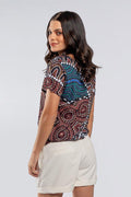Aboriginal Art Clothing-Heal Our Nura Women's Fashion Top-Yarn Marketplace