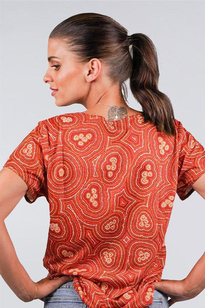 Aboriginal Art Clothing-Lappi Lappi Women's Fashion Top-Yarn Marketplace