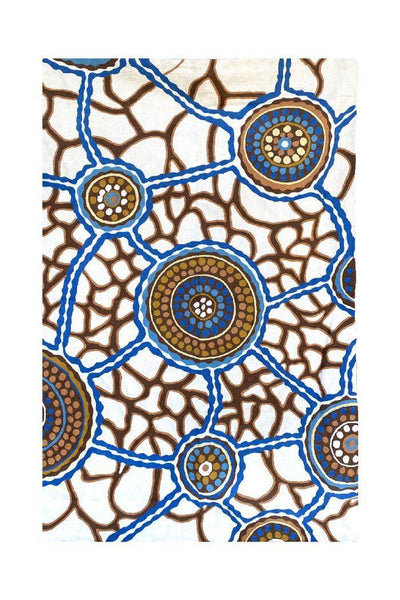 Aboriginal Art Au Online-Dodd Wool Floor Rug 3x5ft (91x152cm)-Yarn Marketplace