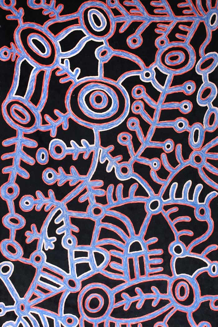 Aboriginal Art Au Online-Hudson Wool Floor Rug Purple 3x5ft (91 x 152cm)-Yarn Marketplace