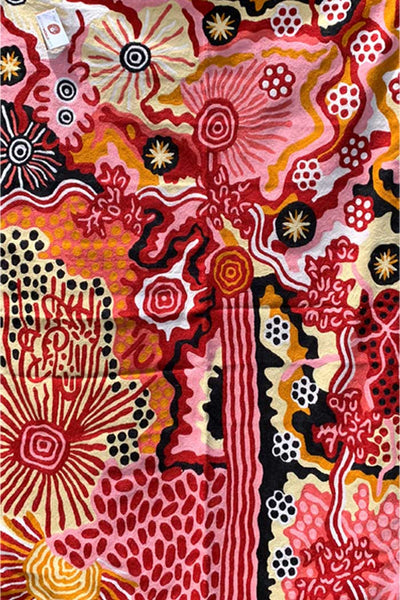 Aboriginal Art Au Online-Marks Wool Floor Rug b 3x5ft (91x152cm)-Yarn Marketplace