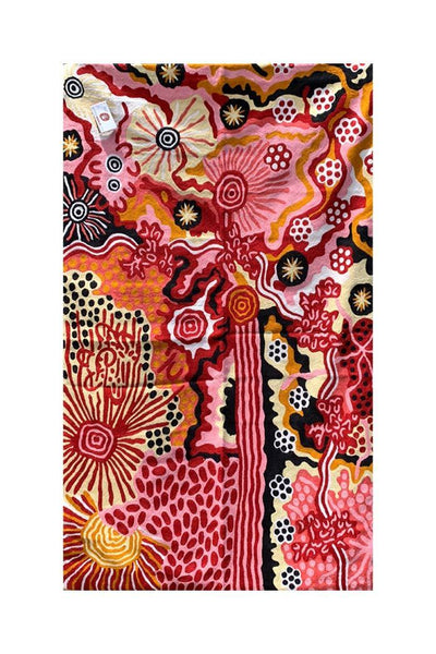 Aboriginal Art Au Online-Marks Wool Floor Rug b 3x5ft (91x152cm)-Yarn Marketplace
