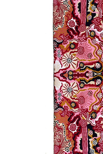 Aboriginal Art Au Online-Marks Wool Floor Runner Rug Pink 76 x 304 cm-Yarn Marketplace