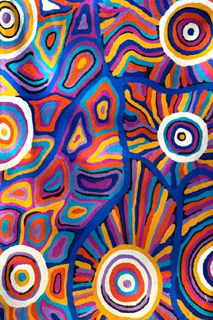 Aboriginal Art Au Online-Martin Wool Floor Rug 2x3ft (61x91cm)-Yarn Marketplace