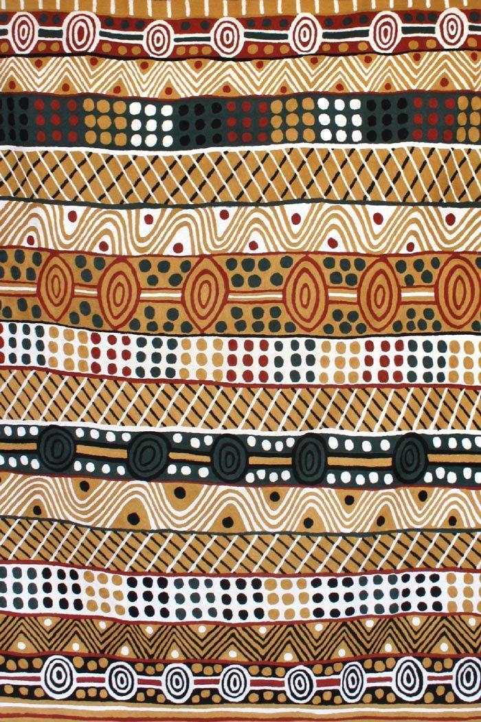 Aboriginal Art Au Online-Papajua Rug Wool 4x6ft (122x183cm)-Yarn Marketplace