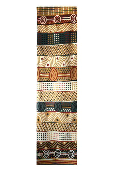 Aboriginal Art Au Online-Papajua Wool Floor Runner Rug 76 x 304 cm-Yarn Marketplace