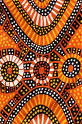 Aboriginal Art Au Online-Puruntatameri Wool Floor Rug Orange 2x3ft (61x91cm)-Yarn Marketplace