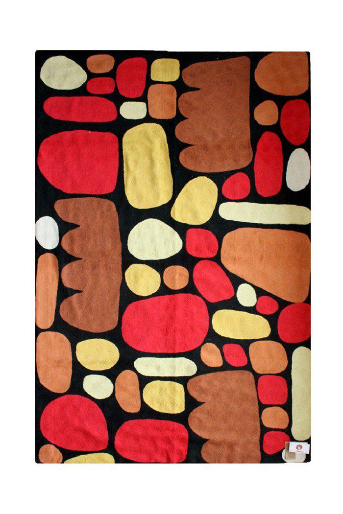 Aboriginal Art Au Online-Zimran Wool Floor Rug 2x3ft (61x91cm)-Yarn Marketplace