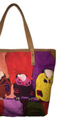Barnes Tote Bag Leather Trimmed (Budgerigars)-Bags-Yarn Marketplace