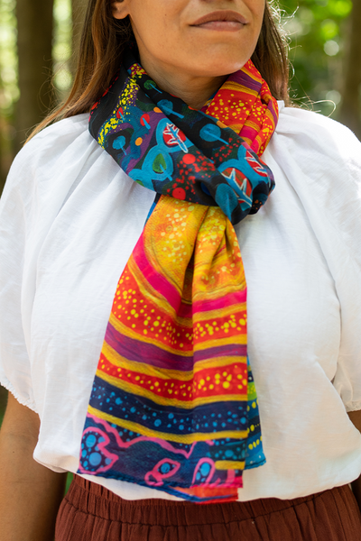 Currumbin Sunset Rectangle Chiffon Scarf