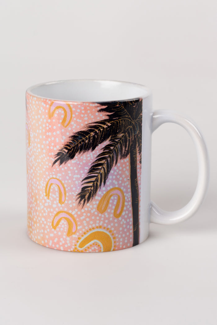 Pink Sunset Ceramic Coffee Mug