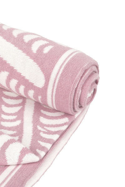 Burke Pink Cotton Baby Blanket - 80x100cm
