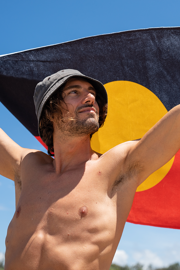 "Raise the Flag" Aboriginal Flag Beach Towel