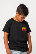 Aboriginal Art Clothing-Vintage Sacred Ground Classic Black Cotton Crew Neck Kids T-Shirt-Yarn Marketplace