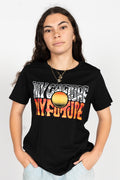 "My Culture, My Future" Black Cotton Crew Neck Women's T-Shirt