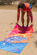 Red Dusk Barra Beach Towel