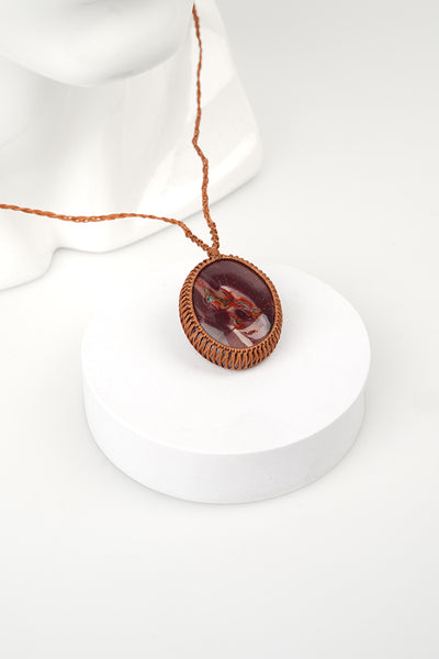 Mookaite Jasper Soothing Stone Woven Necklace